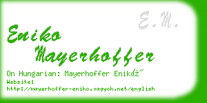 eniko mayerhoffer business card